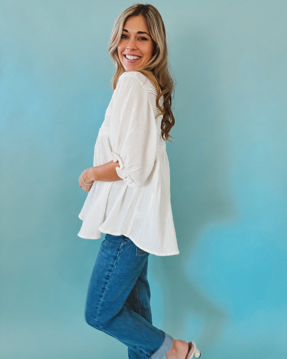 Cambria Top in Ivory