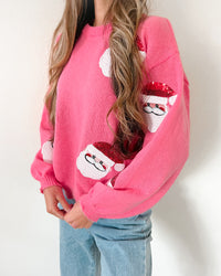 Sequin Santa Sweater