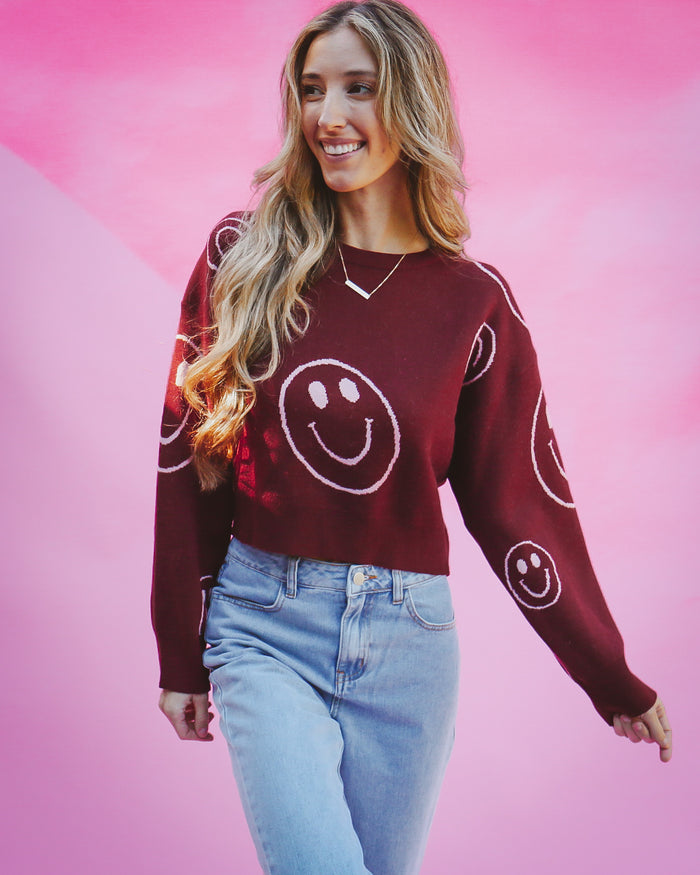 DOORBUSTER | Happy Face Sweater