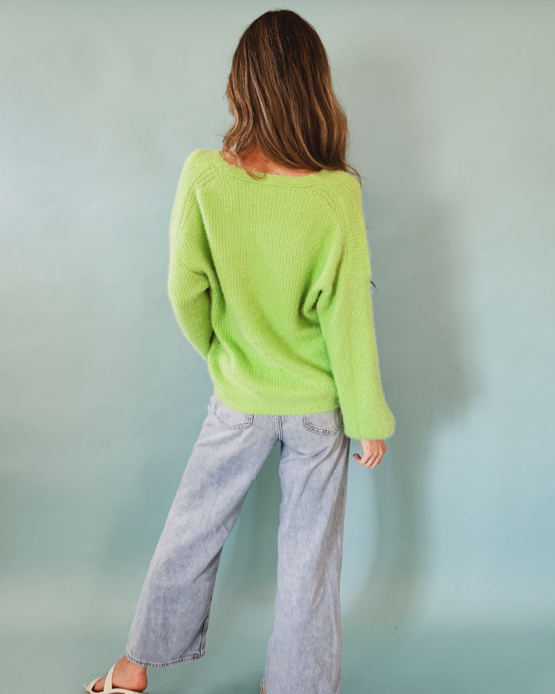 Be Mine Sweater in Lime