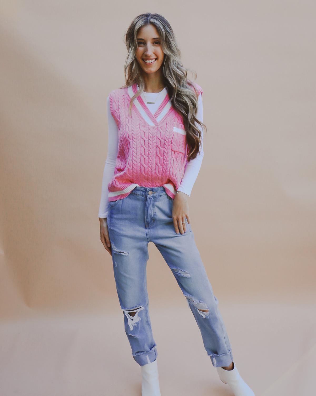Waverly Sweater in Pink