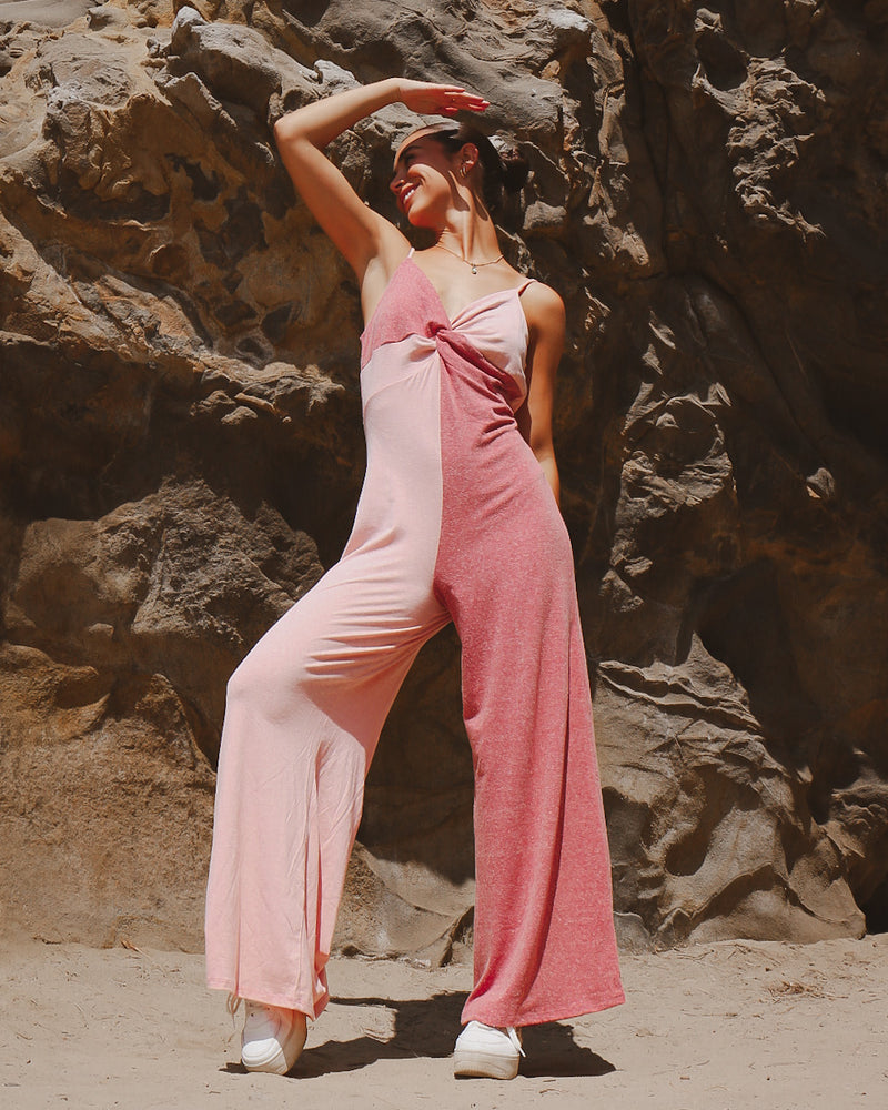 Evermore Jumpsuit in Rose