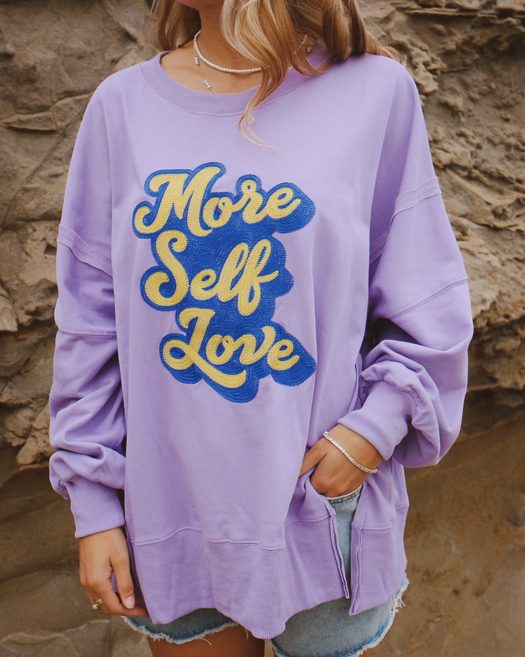 Self Love Pullover in Lavender