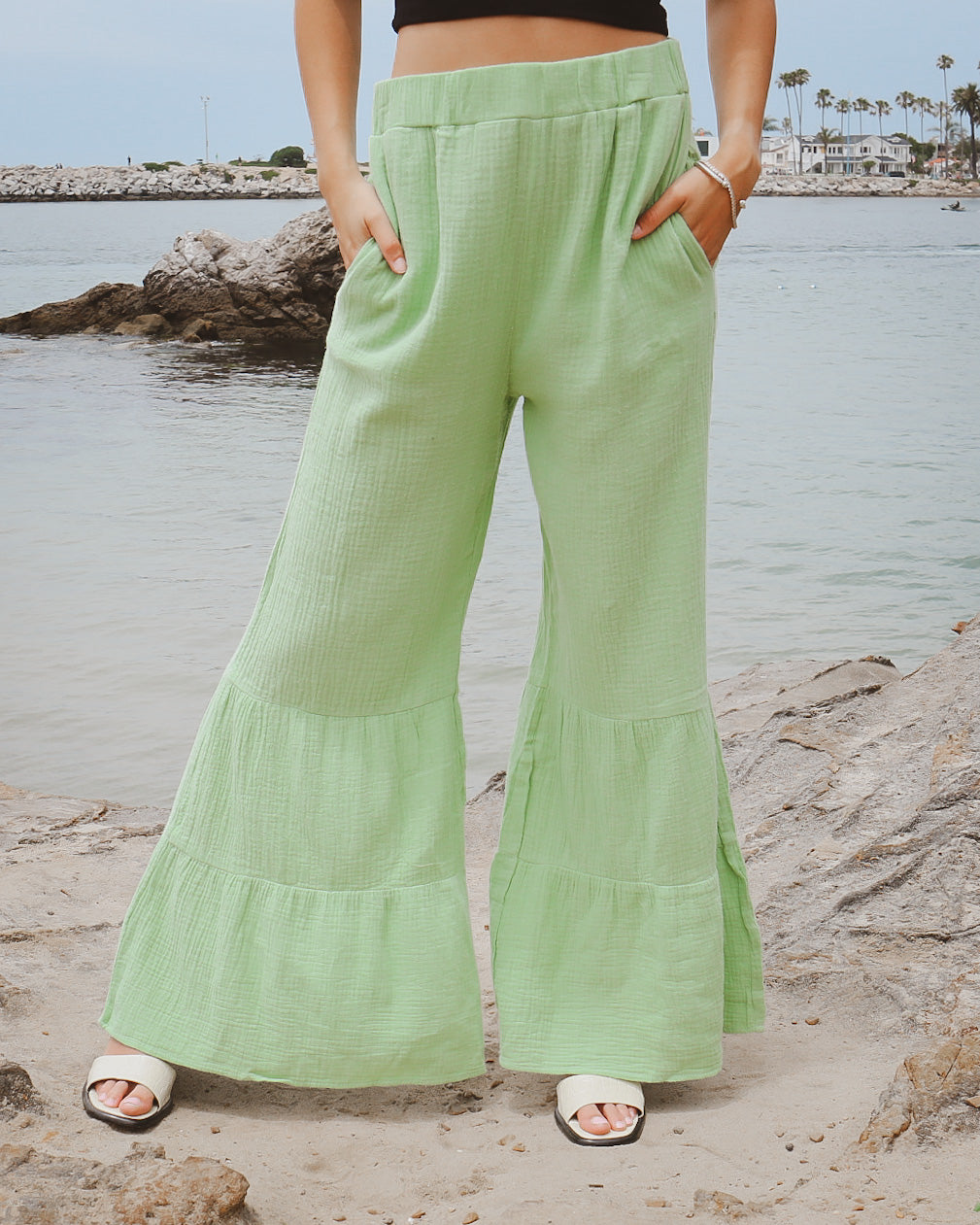 New Waves 2 Wide-Leg Pants - Palm Green – Billabong.com
