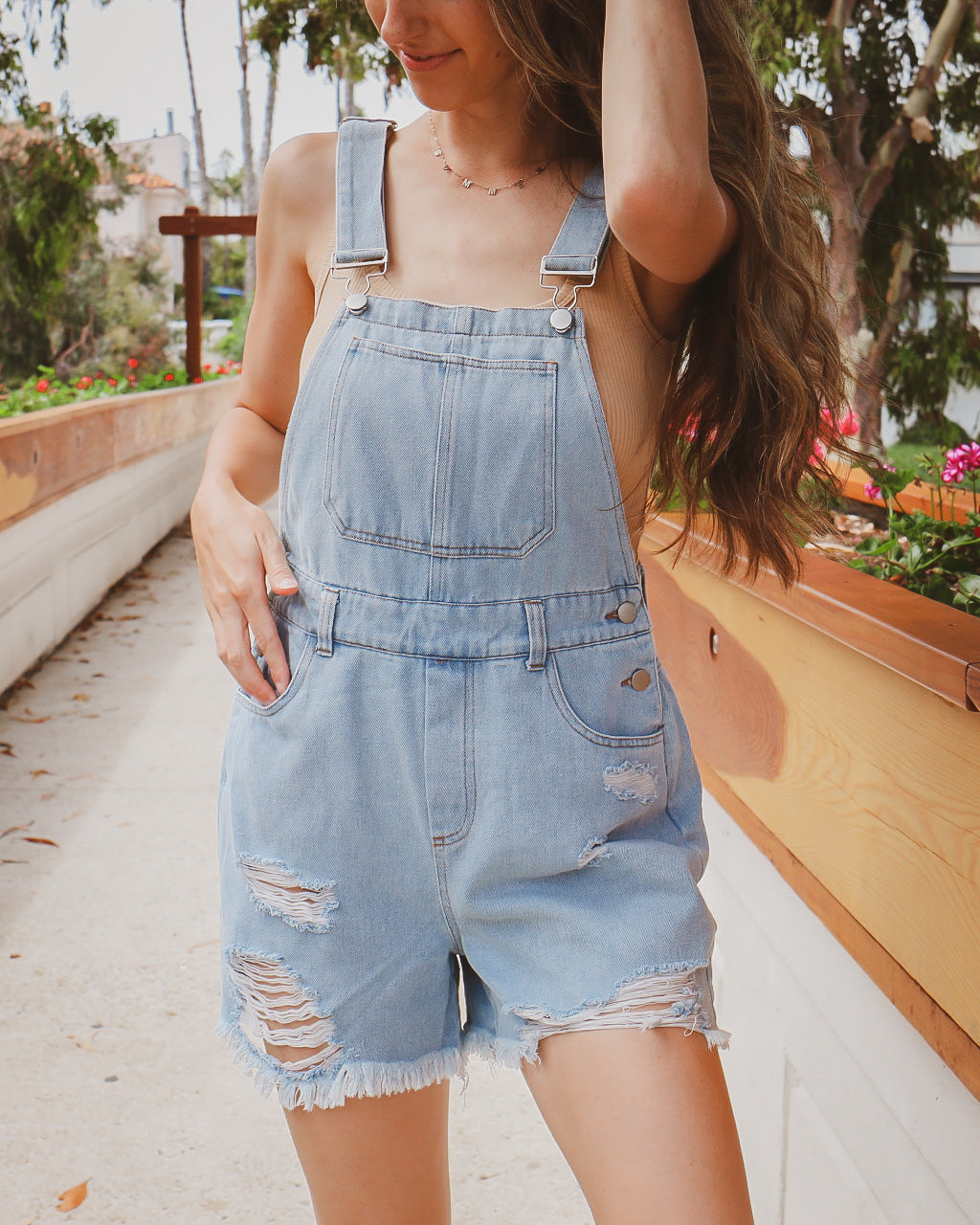 Tiffany Overalls in Light Wash