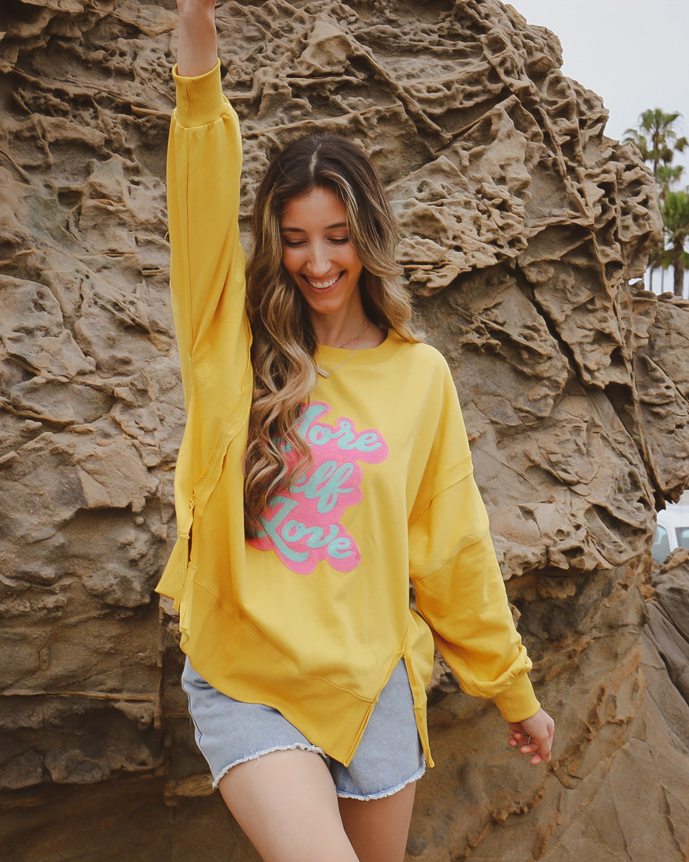 Self Love Pullover in Yellow