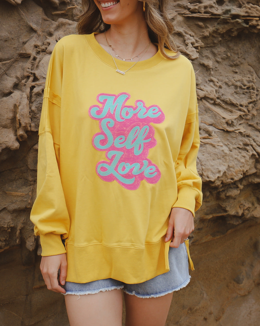 Self Love Pullover in Yellow